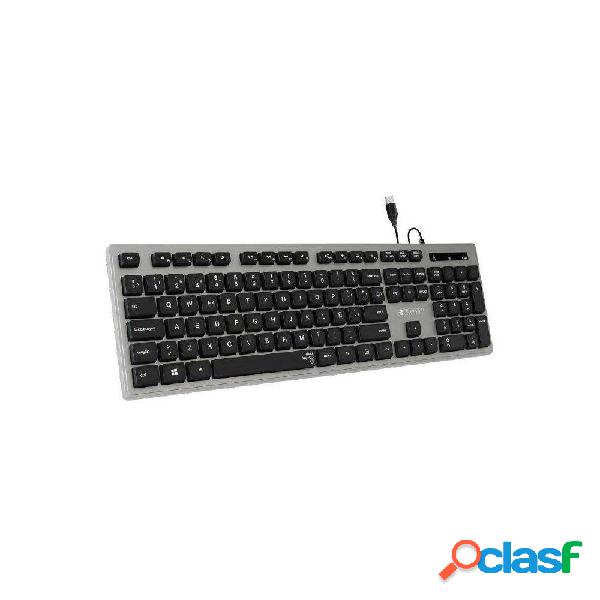 Teclado Subblim Wired Ergo Keys Silent Flat HQ/ Gris