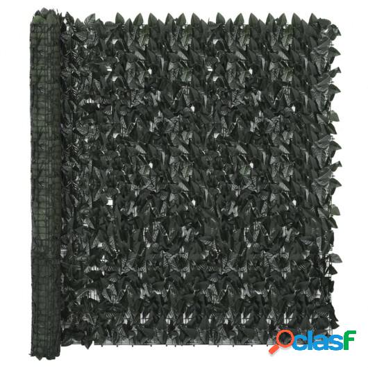 Toldo para balcón con hojas verde oscuro 600x150 cm