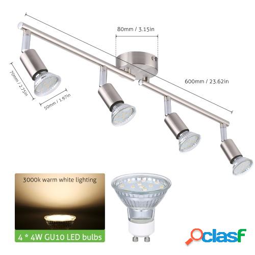 Tomshine Focos de techo ajustables de 4 vías 4 x 4 W GU10