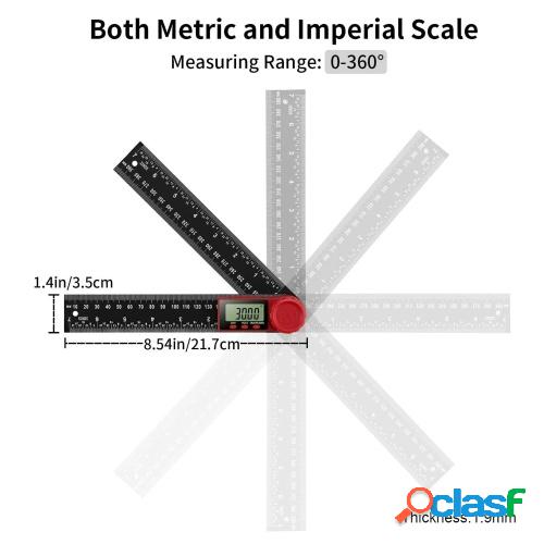 Transportador de buscador de ángulo digital de 8 pulgadas