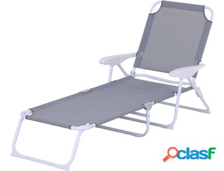 Tumbona OUTSUNNY Reclinable y plegable con respaldo