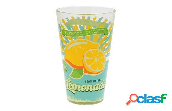 Vasos de vidrio decorados para agua o refresco (pack 3