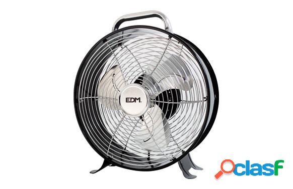 Ventilador Sobremesa Negro 30W Diam. Aspas 20 Cm Edm 3 Aspas