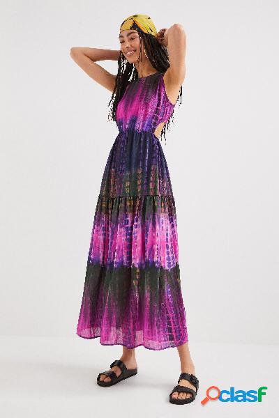Vestido cut-out tie-dye