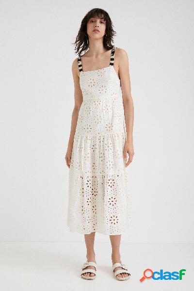 Vestido maxi bordado suizo