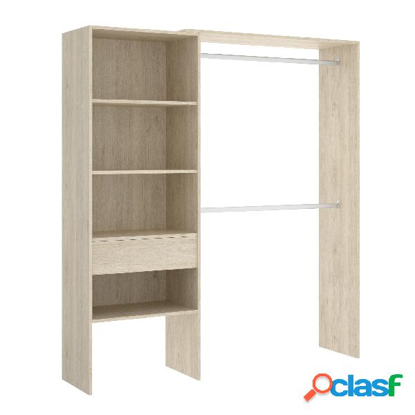 Vestidor Dekit Suit Madera Natural 187x160/110x40cm