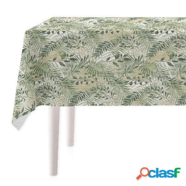 Vipalia Mantel Resinado Antimanchas Foliage Verde - 140 x