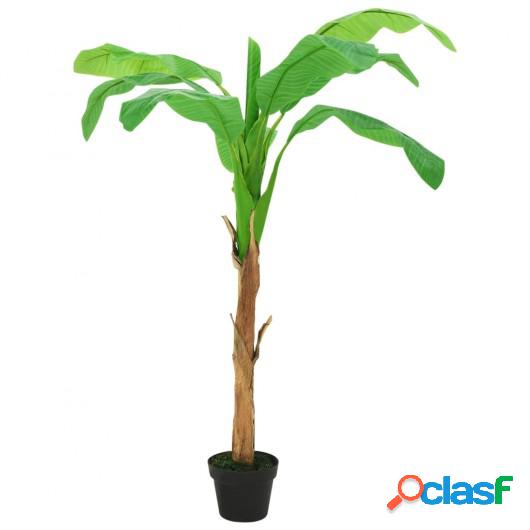 Árbol bananero artificial con macetero 165 cm verde