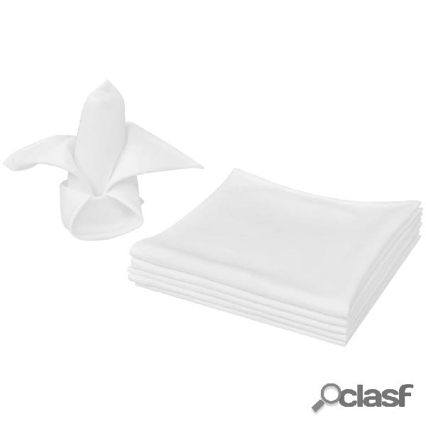 vidaXL 25 servilletas blancas de tela 50 x 50 cm