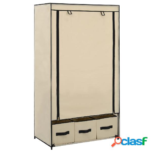 vidaXL 282459 Wardrobe Cream 87x49x159 cm Fabric