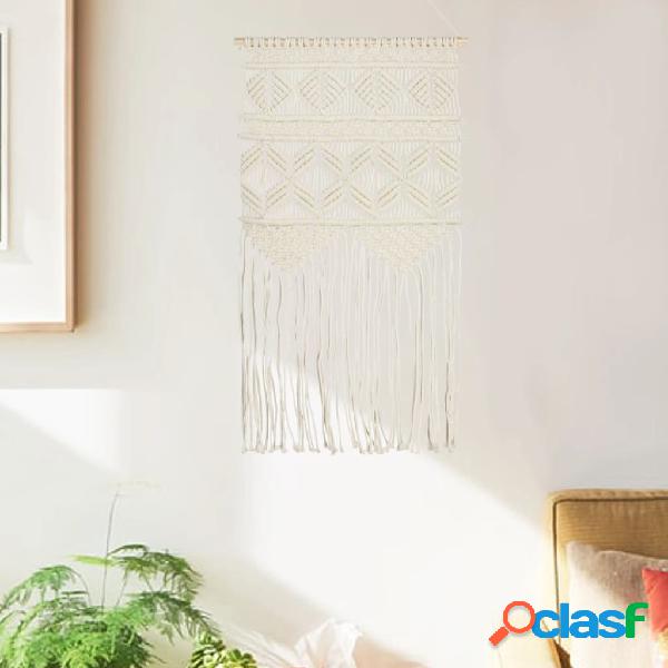 vidaXL Adorno de pared de macramé algodón 40x80 cm