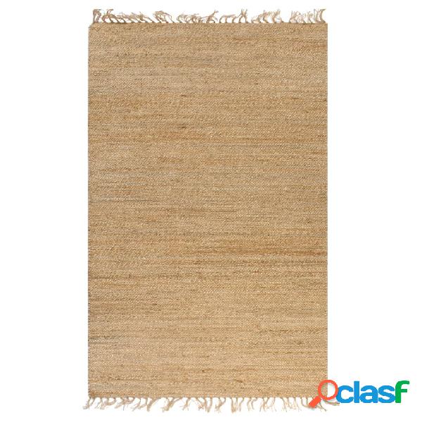 vidaXL Alfombra de yute tejida a mano 120x180 cm natural