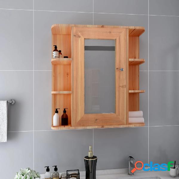 vidaXL Armario de baño con espejo color roble 66x17x63 cm