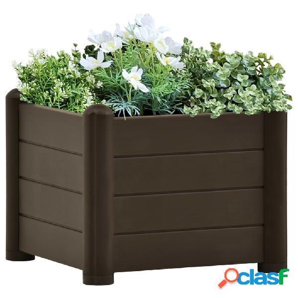 vidaXL Arriate de jardín PP mocha 43x43x35 cm