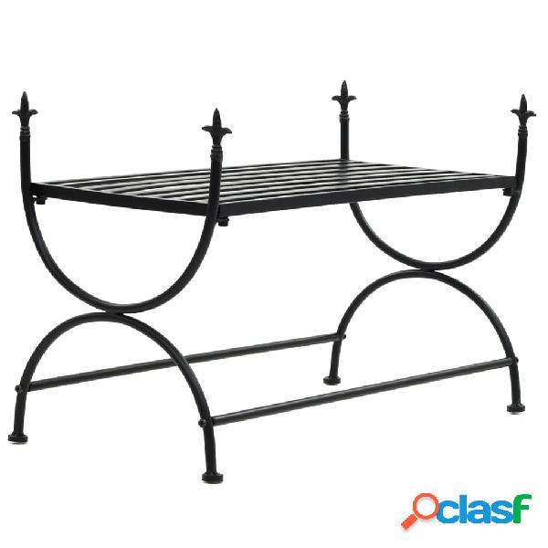 vidaXL Banco de estilo vintage metal 83x42x55 cm negro