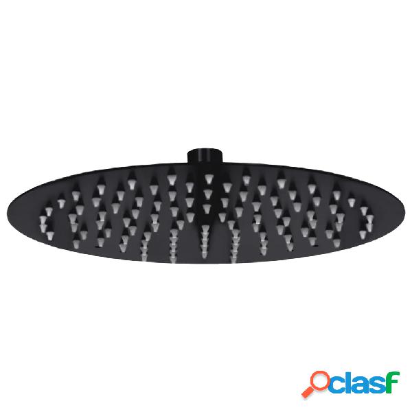 vidaXL Cabezal de ducha efecto lluvia acero inox redondo