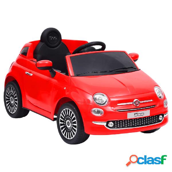 vidaXL Coche eléctrico para niños Fiat 500 rojo