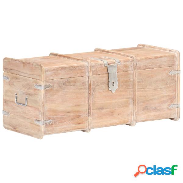 vidaXL Cofre de almacenamiento madera maciza de acacia