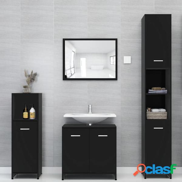 vidaXL Conjunto de muebles de baño 4 piezas aglomerado