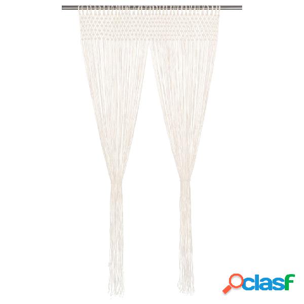 vidaXL Cortina de macramé algodón 140x240 cm