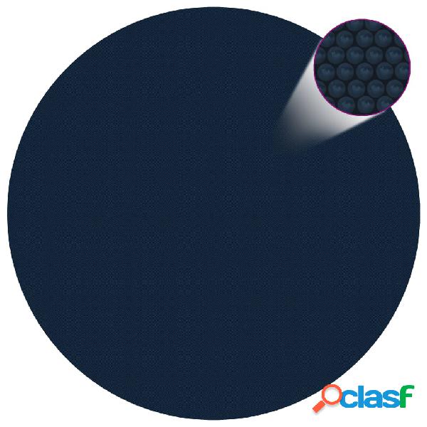 vidaXL Cubierta solar de piscina de PE flotante negro y azul