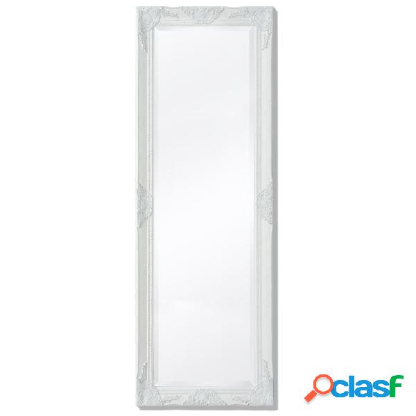 vidaXL Espejo de pared estilo barroco 140x50 cm blanco
