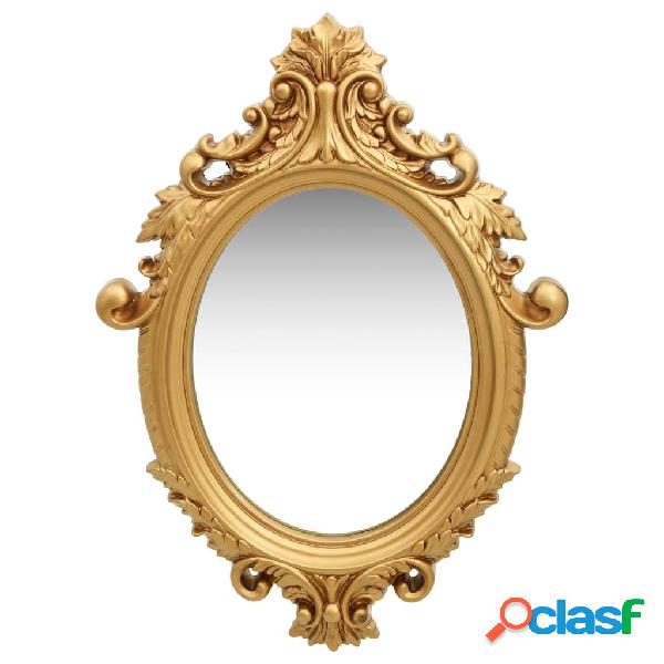 vidaXL Espejo de pared estilo castillo dorado 56x76 cm