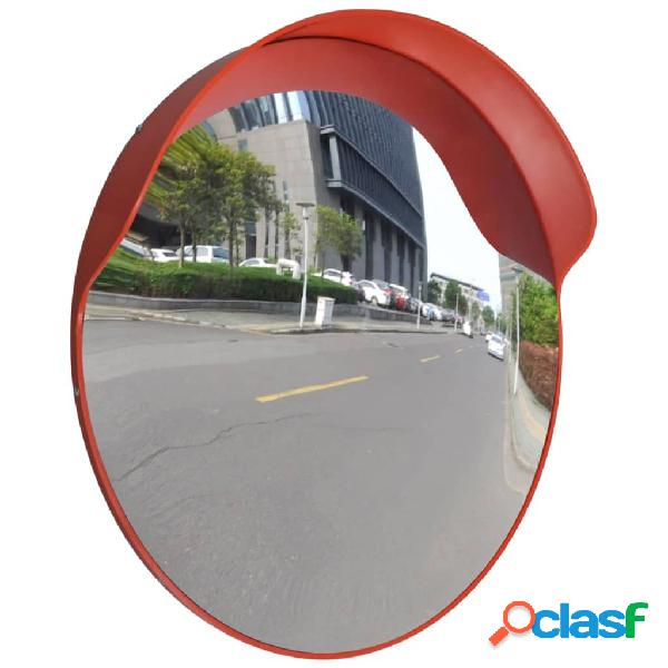 vidaXL Espejo de tráfico convexo plástico naranja 60 cm