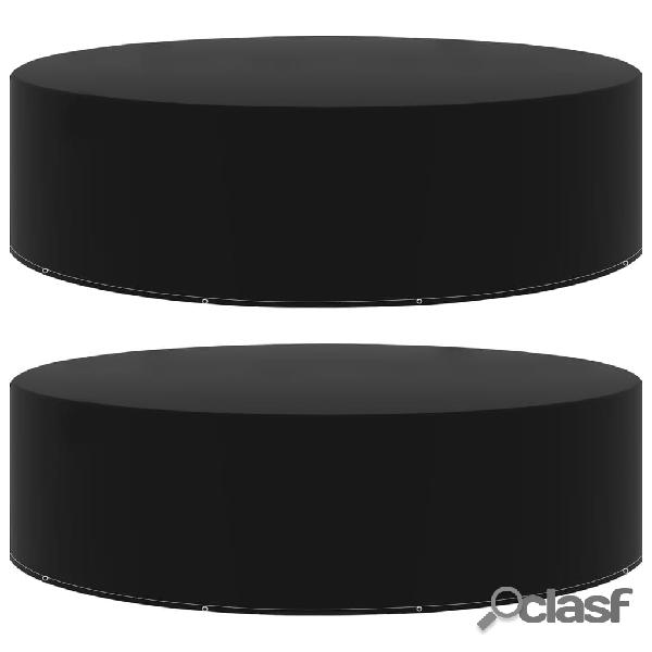 vidaXL Fundas para muebles de jardín 2 uds 10 ojales 205x90