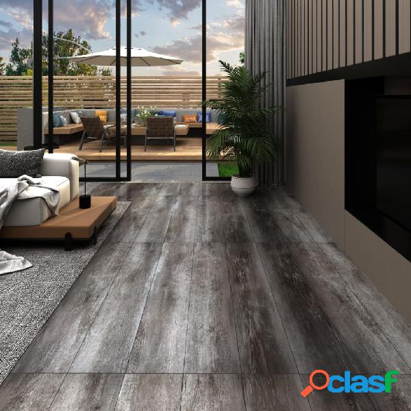 vidaXL Lamas para suelo de PVC autoadhesivas madera rayada