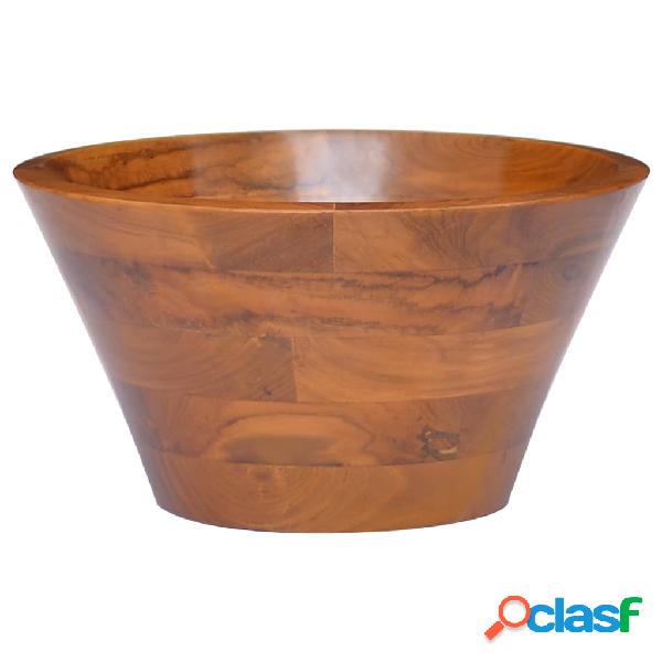 vidaXL Lavabo de madera maciza de teca Φ40x20 cm