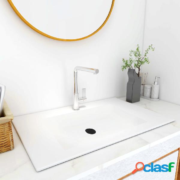 vidaXL Lavabo empotrado SMC blanco 750x460x130 mm