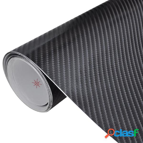 vidaXL Lámina para coches 4D negro 100x150 cm