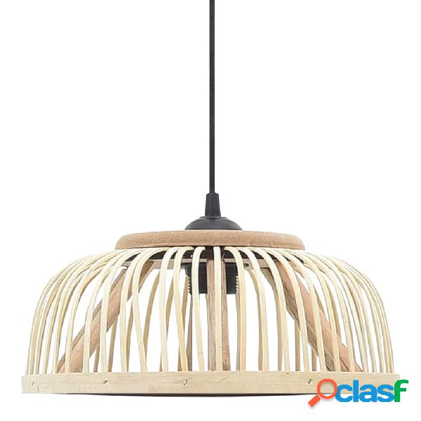 vidaXL Lámpara colgante bambú semicírculo E27 40 W 30x12