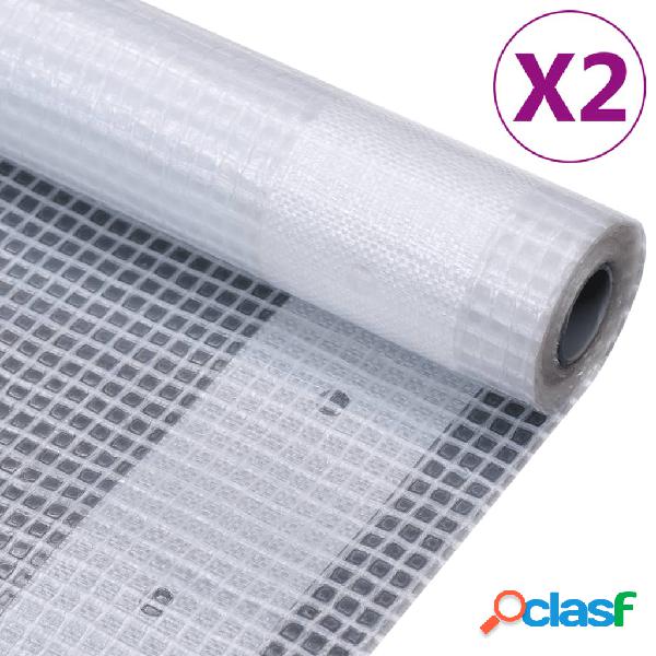 vidaXL Lonas de leno 2 unidades 260 g/m² 1,5x20 m blanca
