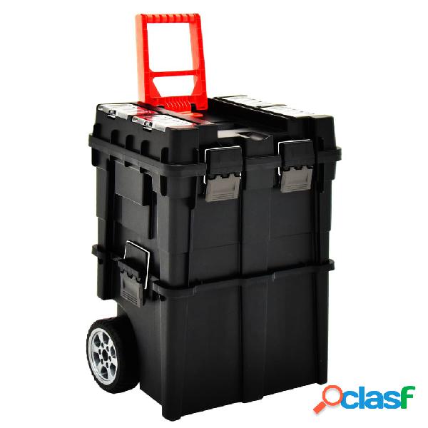 vidaXL Maleta trolley para herramientas con mango 46x36x41