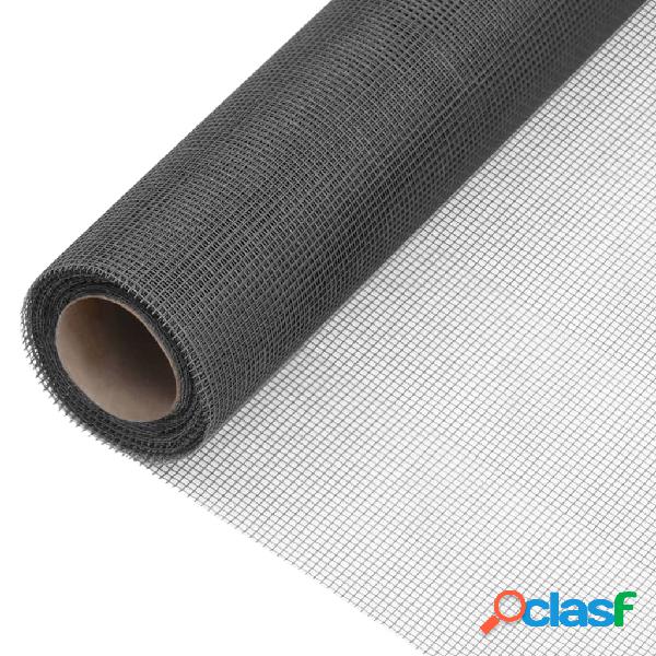 vidaXL Malla mosquitera de fibra de vidrio negra 80x1000 cm