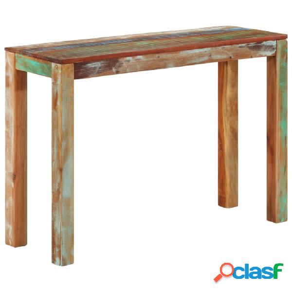 vidaXL Mesa consola de madera maciza reciclada 110x35x76 cm