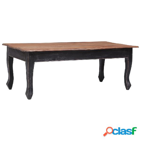 vidaXL Mesa de centro de madera maciza de caoba negra