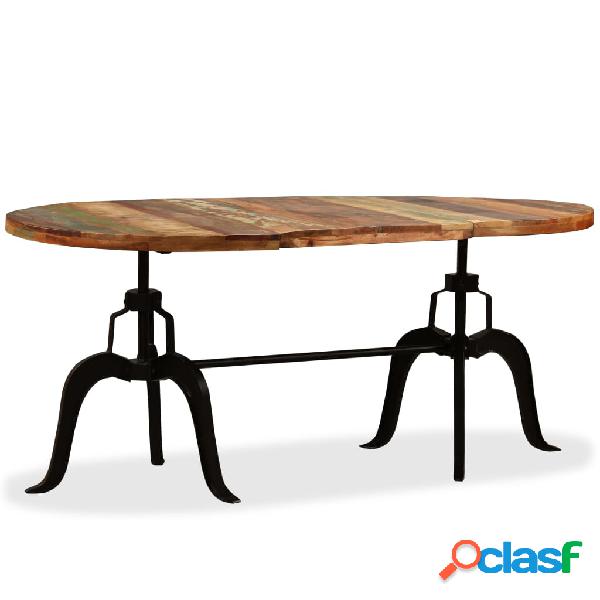 vidaXL Mesa de salón comedor de madera maciza reciclada y
