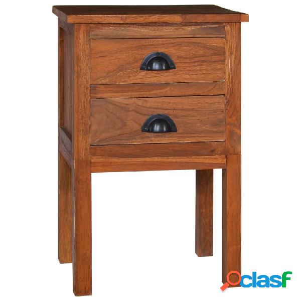 vidaXL Mesita de noche de madera maciza de teca 40x35x60 cm