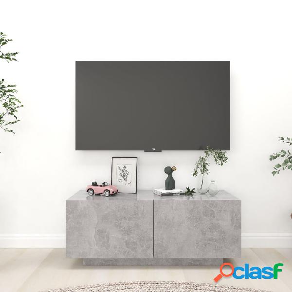 vidaXL Mueble de TV aglomerado gris hormigón100x35x40 cm