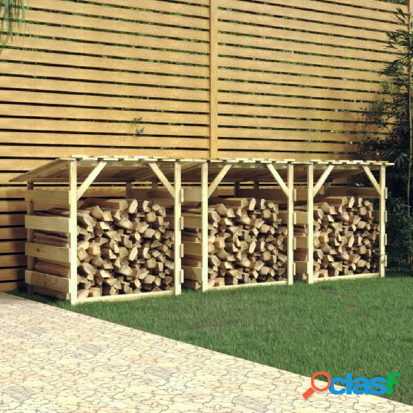 vidaXL Pérgolas con techo 3 uds madera pino impregnada