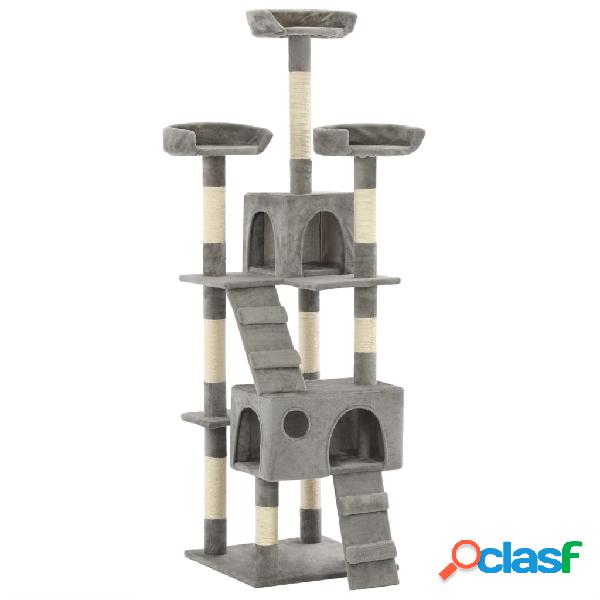 vidaXL Rascador para gatos con poste rascador de sisal 170