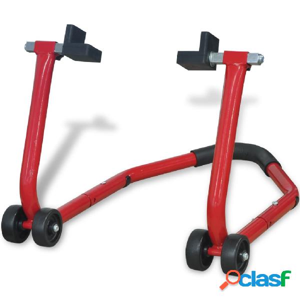 vidaXL Soporte trasero para motocicleta rojo