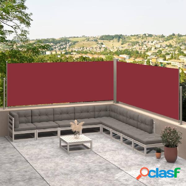 vidaXL Toldo lateral retráctil rojo 117x600 cm