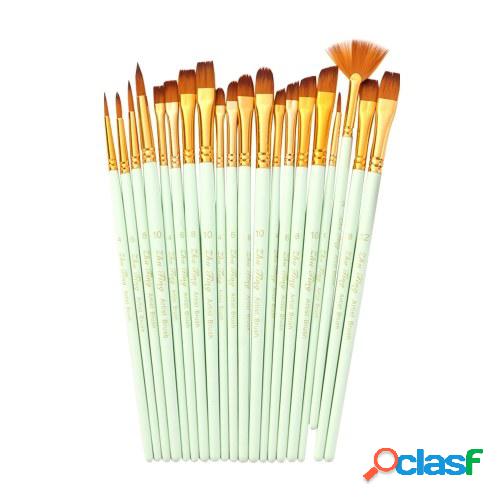 20pcs Draw Paint Brushes Set Kit Artist Paintbrush Multiple