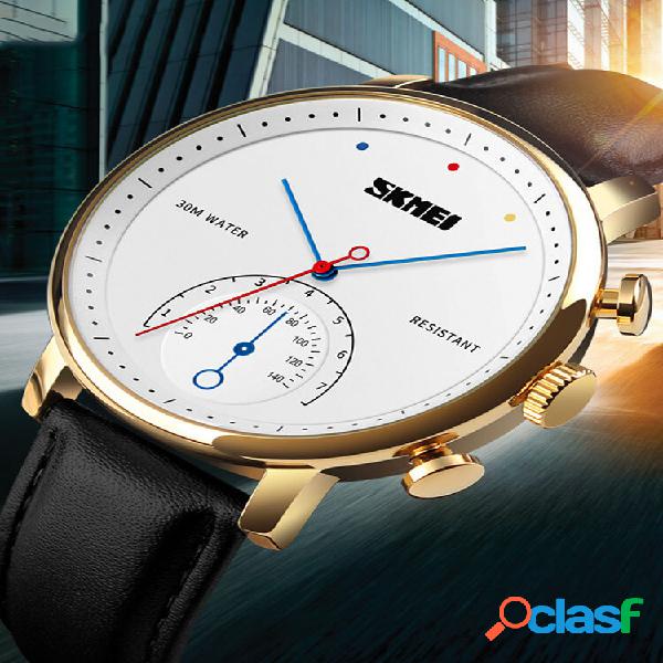 4 colores Piel Genuina Aleación para hombre vendimia Watch