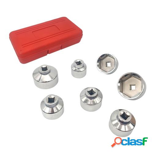 7 piezas 3/8 '' filtro de aceite llave de tapa juego de
