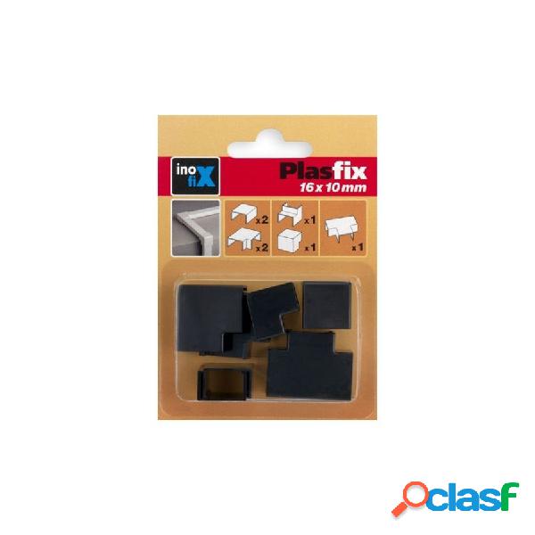 Accesorios surtidos canaleta 16x10mm Inofix Negro 7 unidades